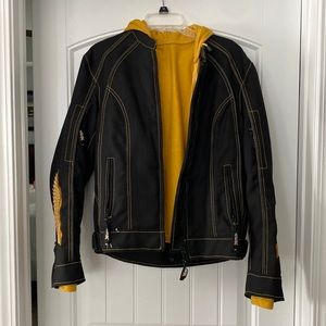 Xelement Motorcycle Riding Jacket Yellow/black Size M